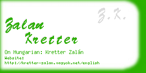zalan kretter business card